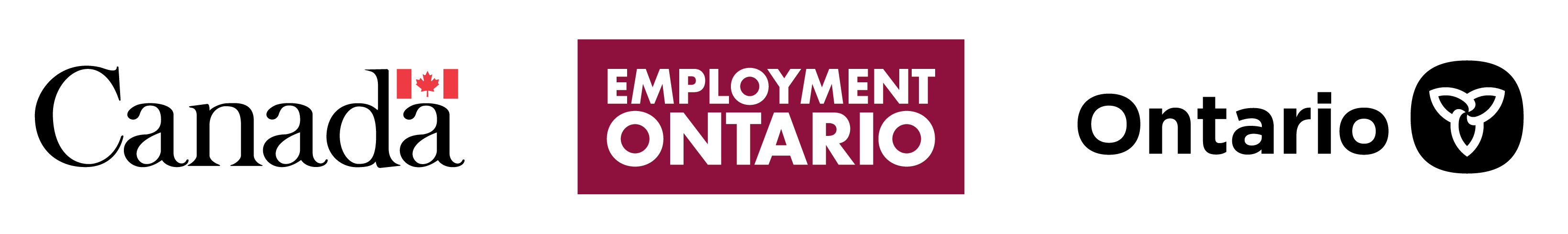 Logos including the Government of Canada, Employment Ontario, and the Province of Ontario
